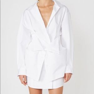 Jacquemus Murano Cotton Shirtdress White 38